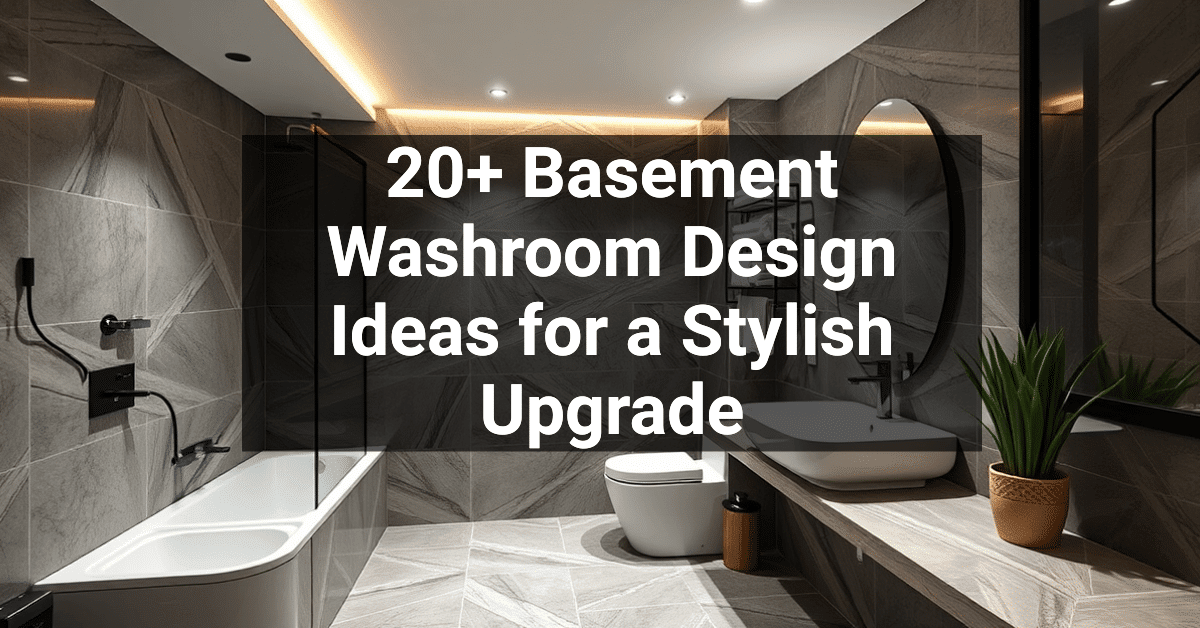 20+ Basement Washroom Design Ideas for a Stylish Upgrade – Engineers ...