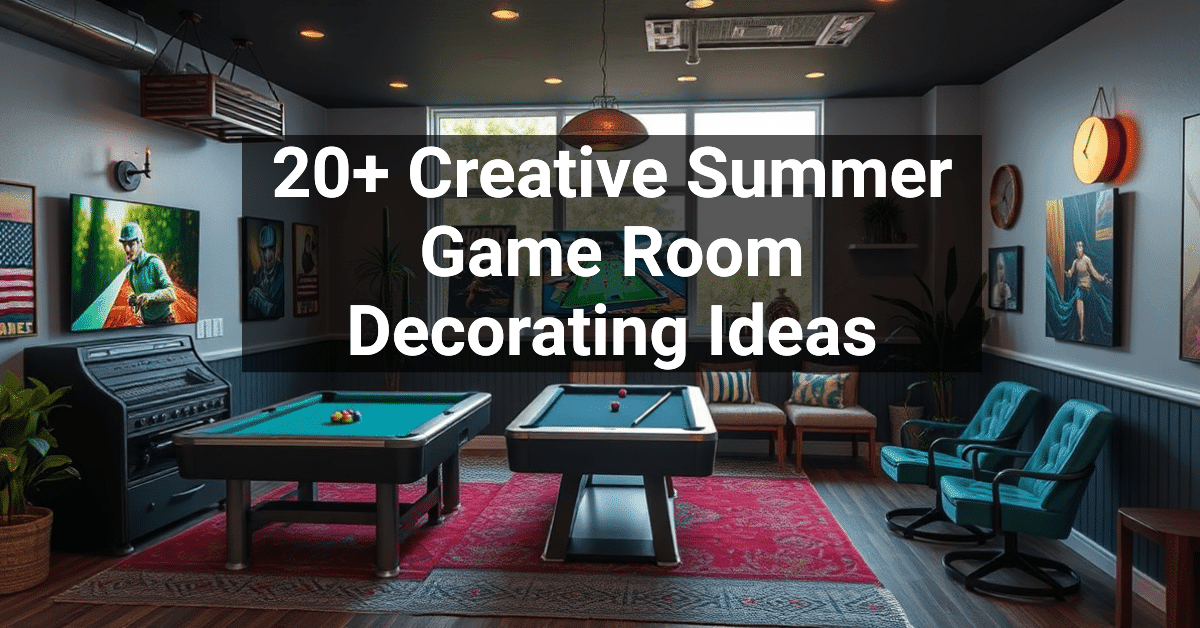20+ Creative Summer Game Room Decorating Ideas – Engineers and ...