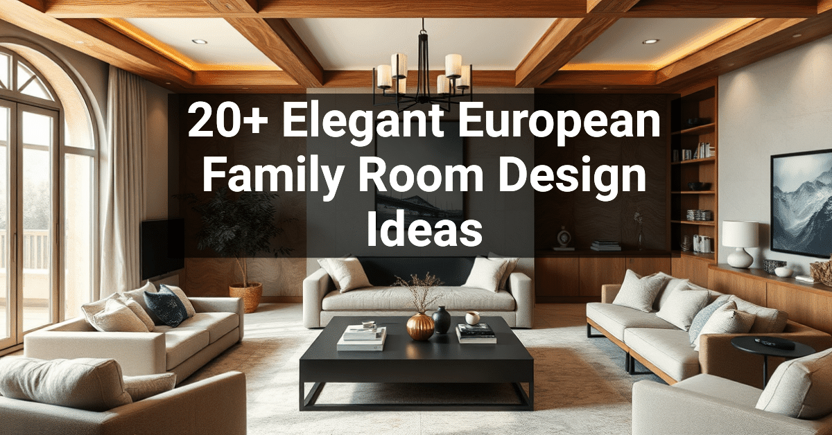 20+ Elegant European Family Room Design Ideas – Engineers and ...