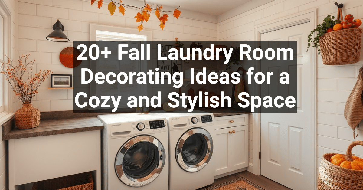 20+ Fall Laundry Room Decorating Ideas for a Cozy and Stylish Space – Engineers and Architects ...