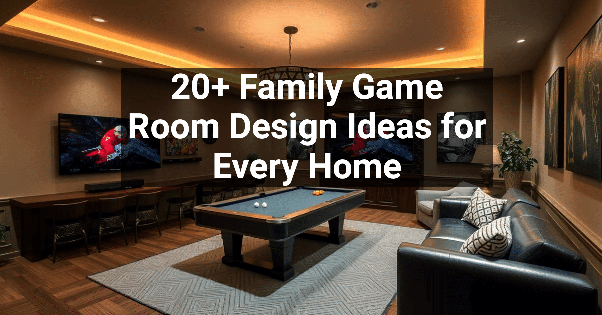 20+ Family Game Room Design Ideas for Every Home – Engineers and ...