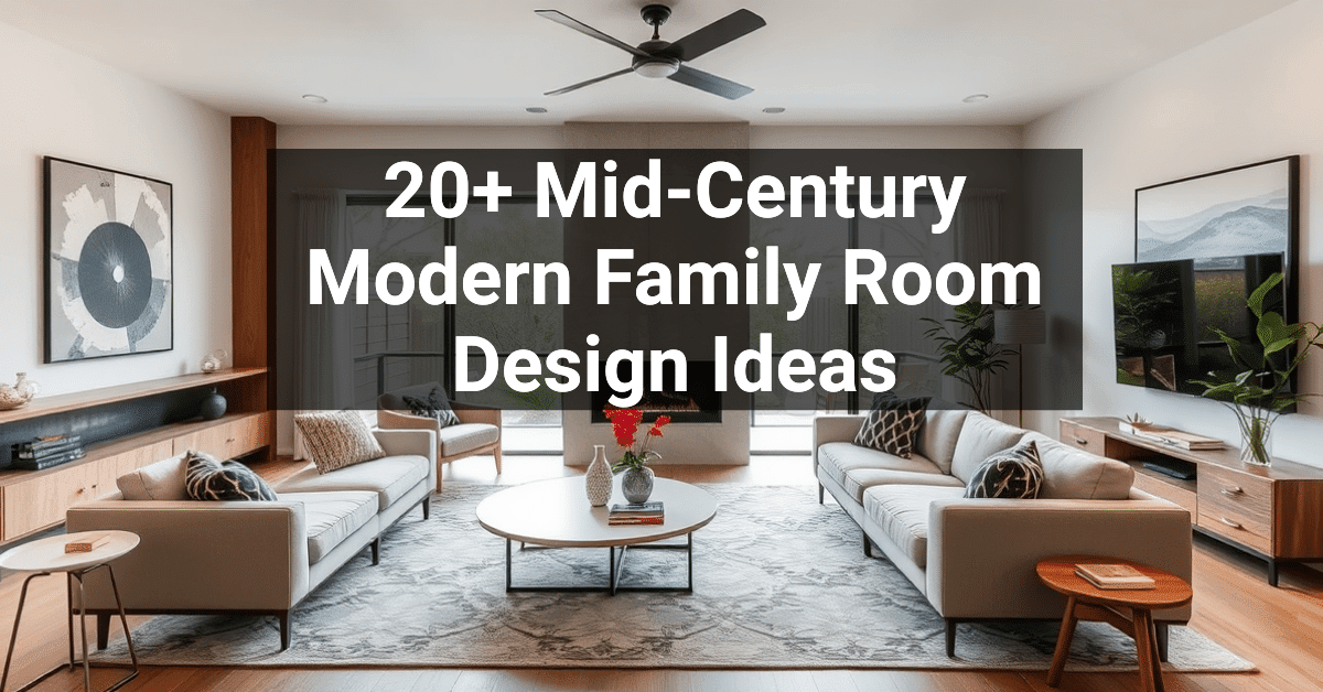 20+ Mid-Century Modern Family Room Design Ideas – Engineers and ...