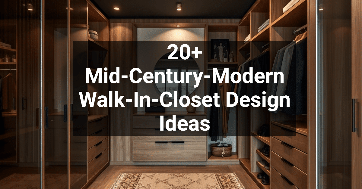 20+ Mid-Century-Modern Walk-In-Closet Design Ideas – Engineers and ...