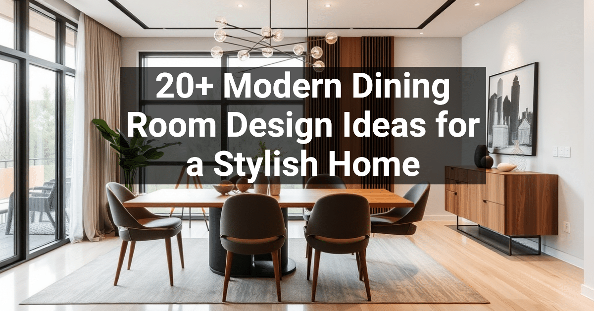 20+ Modern Dining Room Design Ideas for a Stylish Home – Engineers and ...