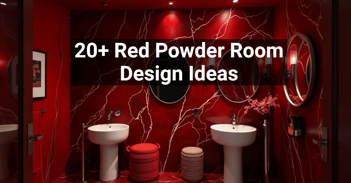 20+ Red Powder Room Design Ideas – Engineers and Architects of America