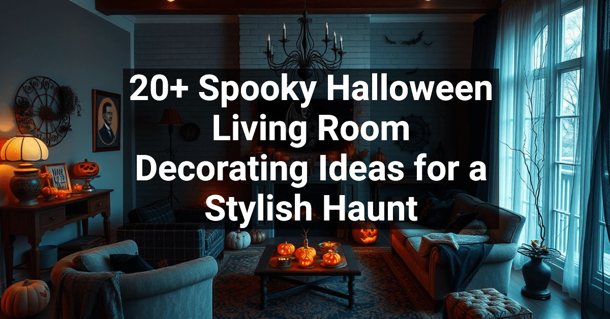 20+ Spooky Halloween Living Room Decorating Ideas for a Stylish Haunt ...