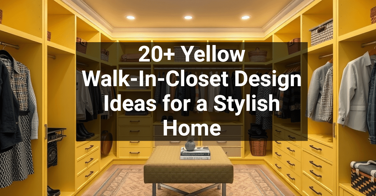 20+ Yellow Walk-In-Closet Design Ideas for a Stylish Home – Engineers ...