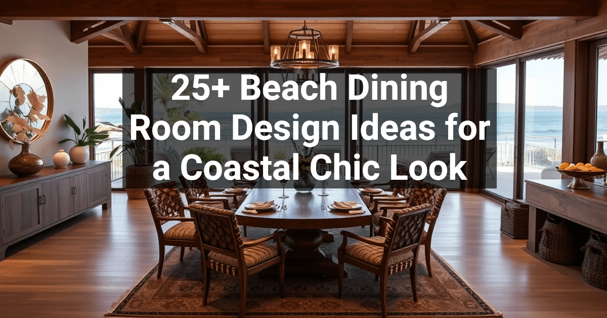 25+ Beach Dining Room Design Ideas for a Coastal Chic Look – Engineers ...