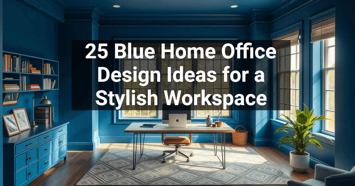 25+ Blue Home Office Design Ideas for a Stylish Workspace – Engineers ...
