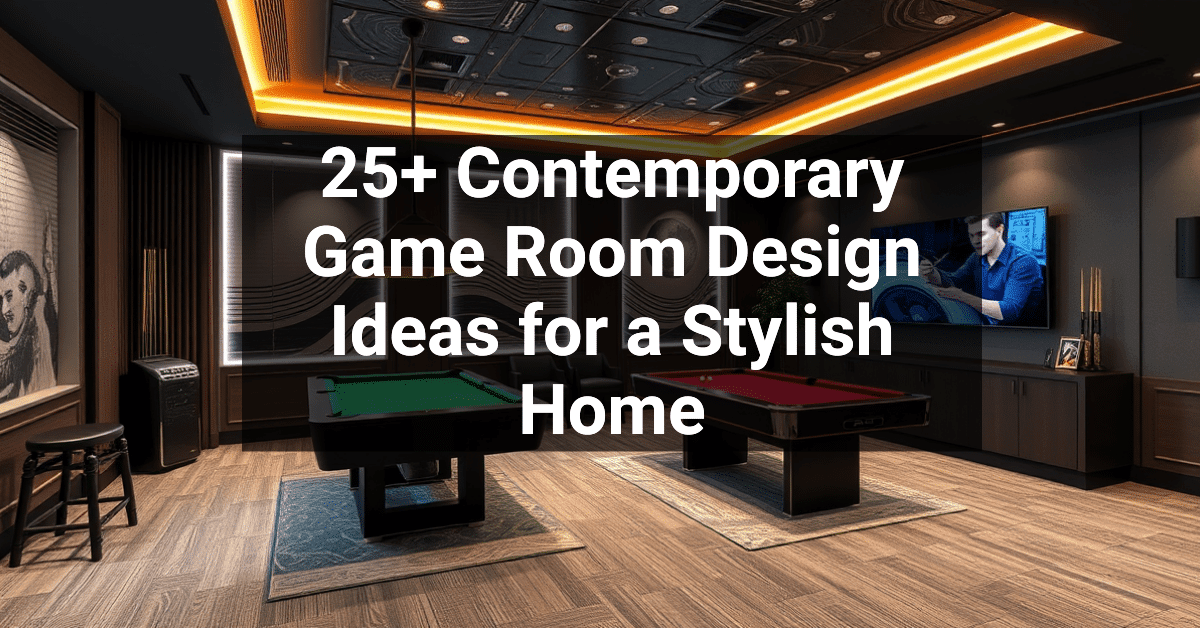 25+ Contemporary Game Room Design Ideas for a Stylish Home – Engineers ...