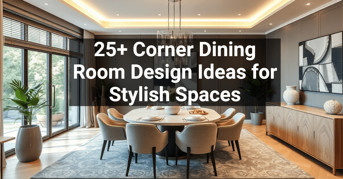 25+ Corner Dining Room Design Ideas for Stylish Spaces – Engineers and ...