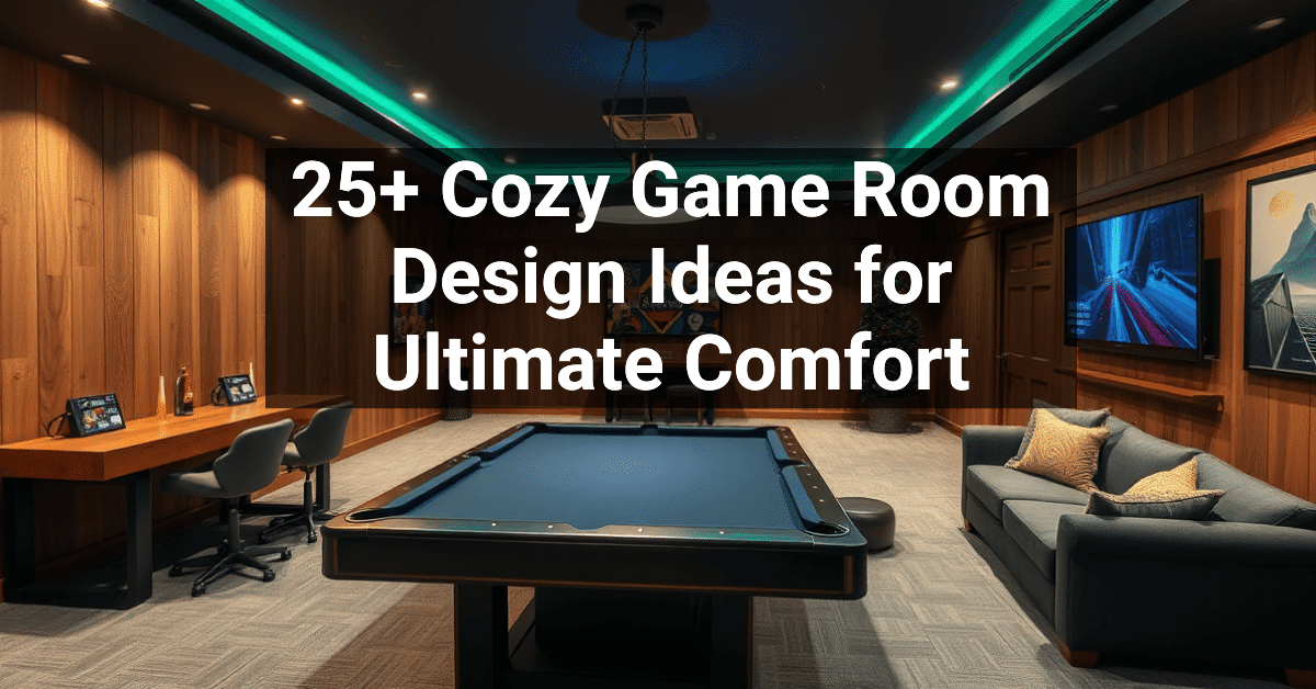 25+ Cozy Game Room Design Ideas for Ultimate Comfort – Engineers and ...
