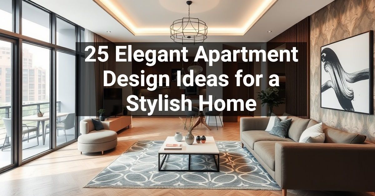 Picture of 25+ Elegant Apartment Design Ideas for a Stylish Home