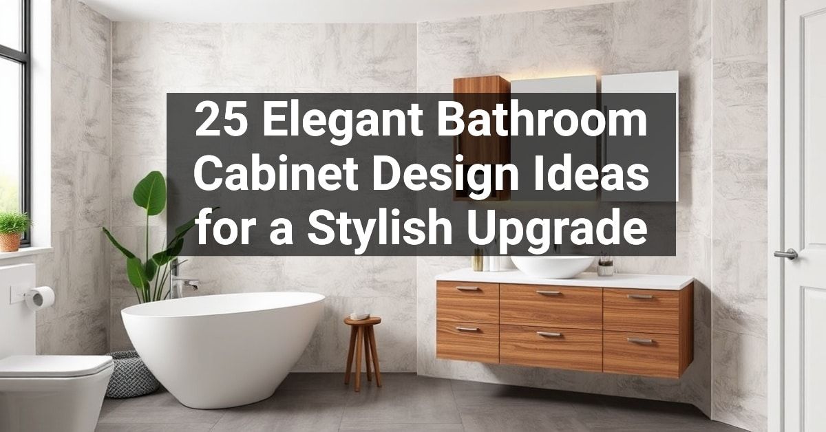 25+ Elegant Bathroom Design Ideas for a Stylish Upgrade