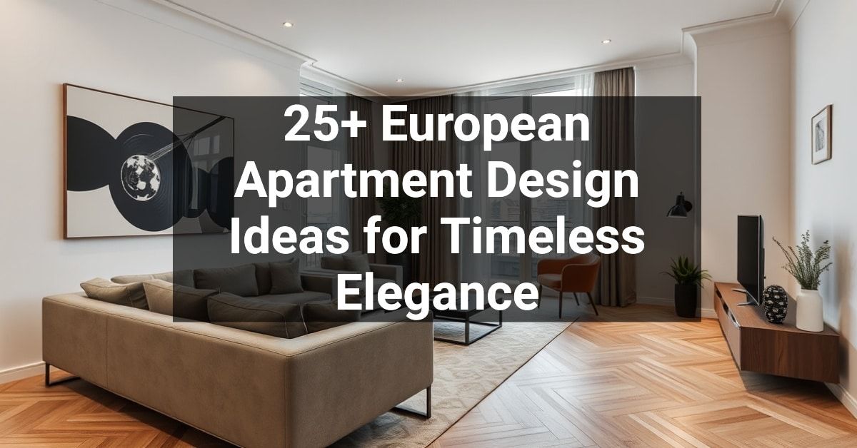 25+ European Apartment Design Ideas for Timeless Elegance – Engineers ...