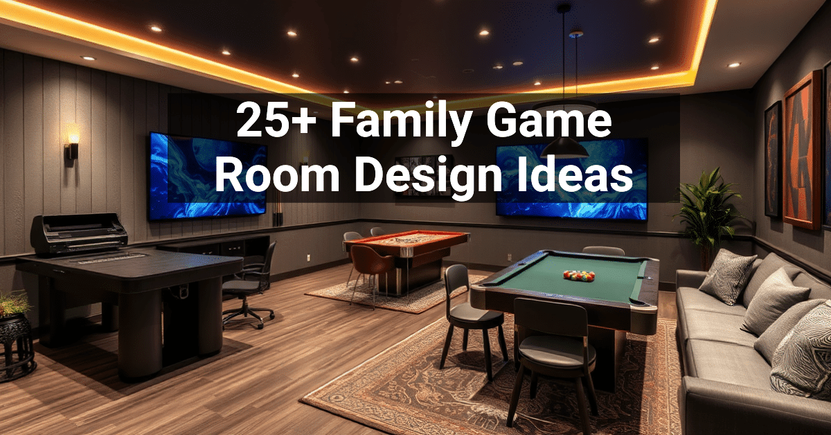 25+ Family Game Room Design Ideas – Engineers and Architects of America