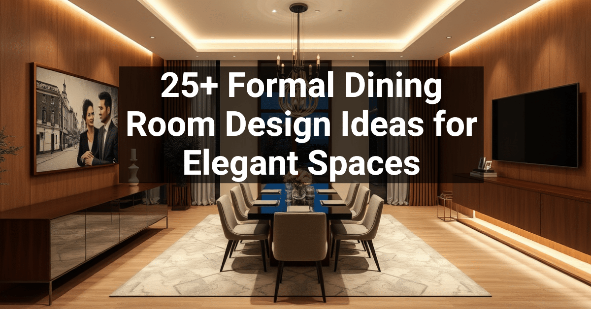 25+ Formal Dining Room Design Ideas for Elegant Spaces – Engineers and ...