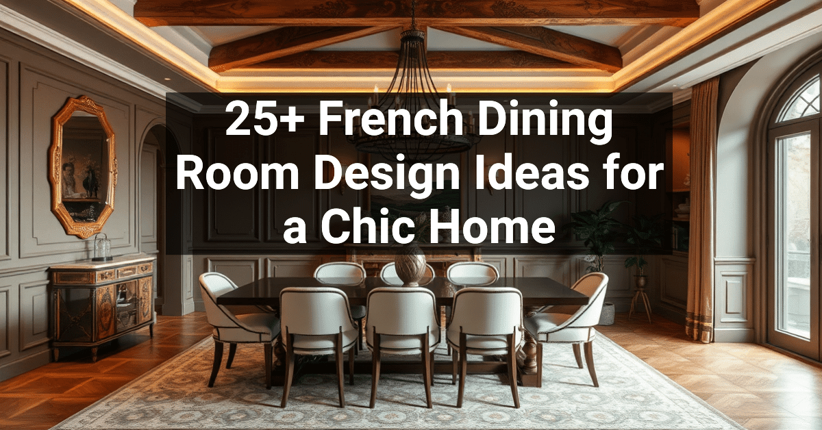 25+ French Dining Room Design Ideas for a Chic Home – Engineers and ...