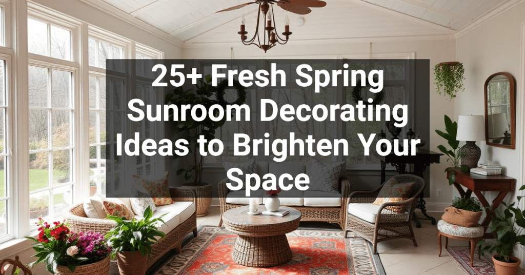 25+ Fresh Spring Sunroom Decorating Ideas to Brighten Your Space