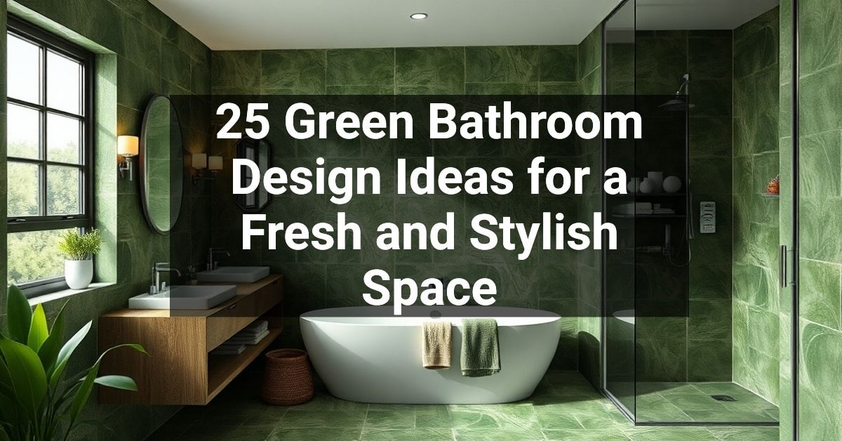 25+ Green Bathroom Design Ideas for a Fresh and Stylish Space ...