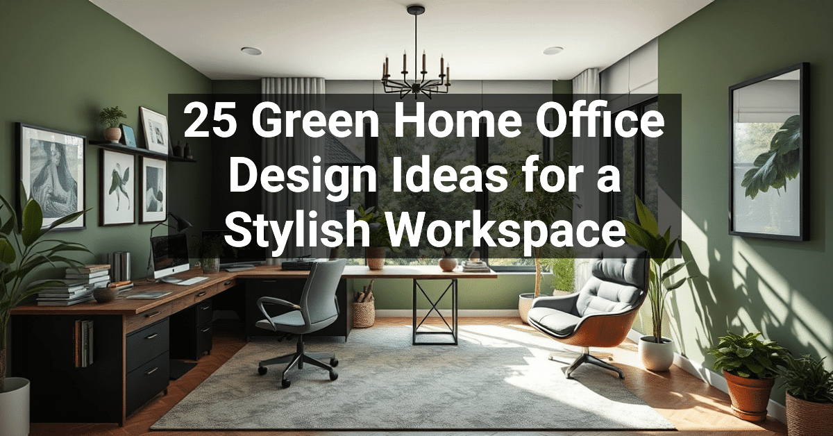 25+ Green Home Office Design Ideas for a Stylish Workspace Engineers