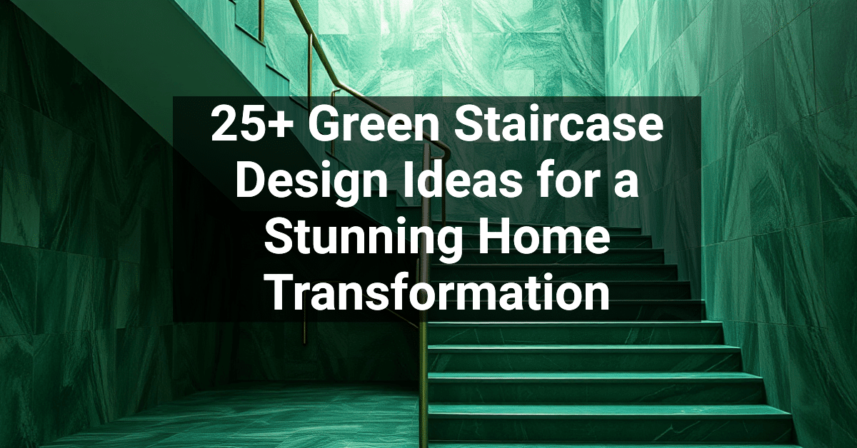 Picture of 25+ Green Staircase Design Ideas for a Stunning Home Transformation ...