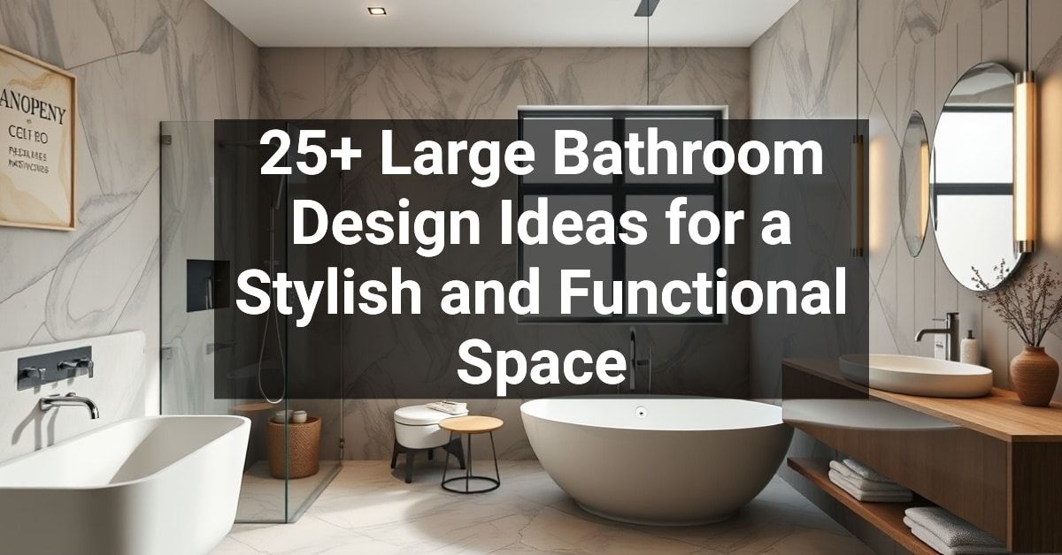 25+ Large Bathroom Design Ideas for a Stylish and Functional Space ...