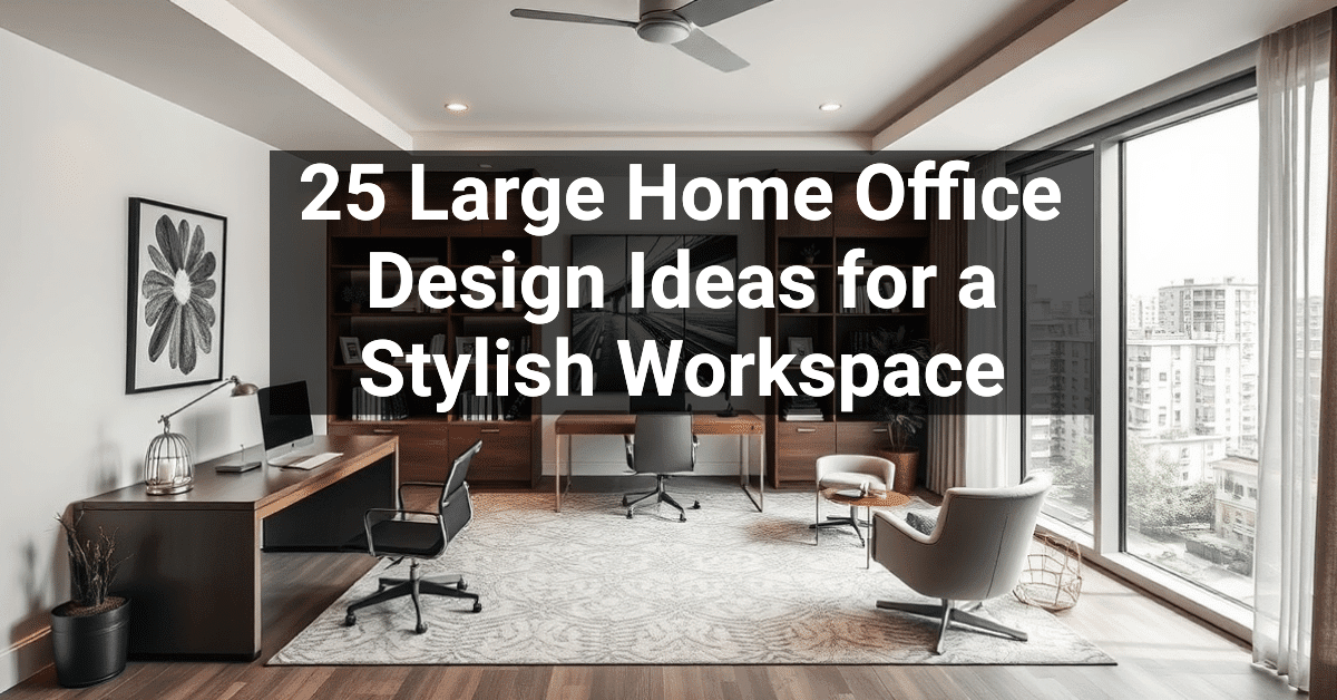 25+ Large Home Office Design Ideas for a Stylish Workspace – Engineers ...