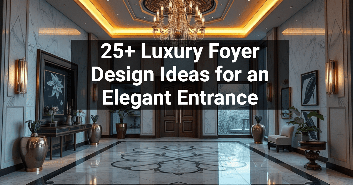 25+ Luxury Foyer Design Ideas for an Elegant Entrance – Engineers and ...
