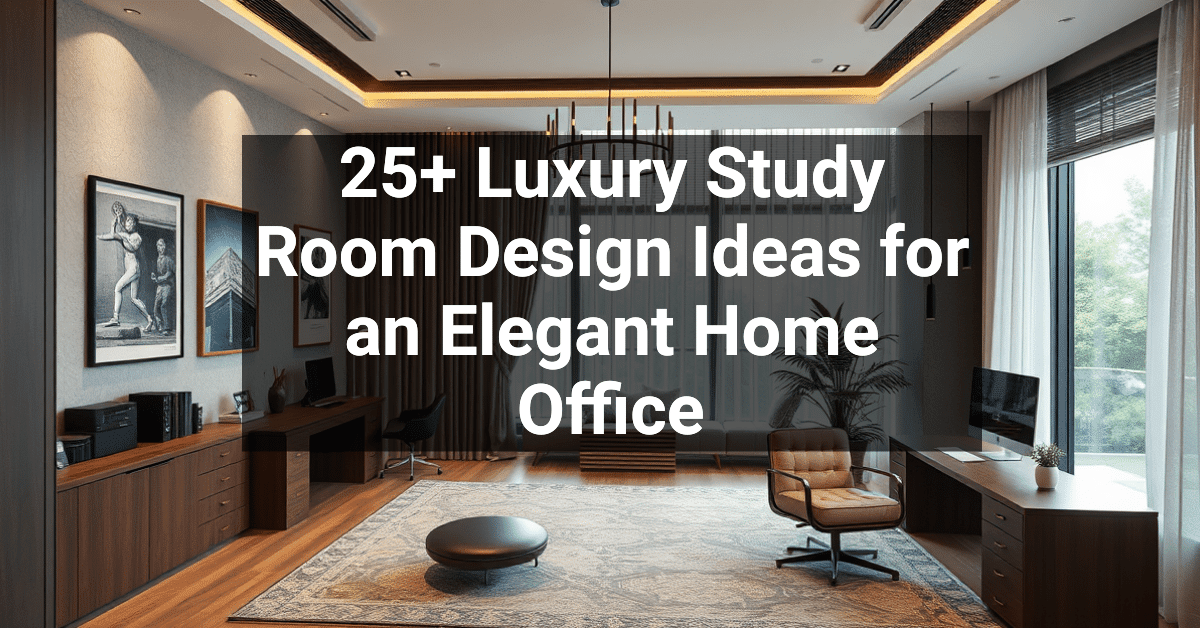 25+ Luxury Study Room Design Ideas for an Elegant Home Office ...