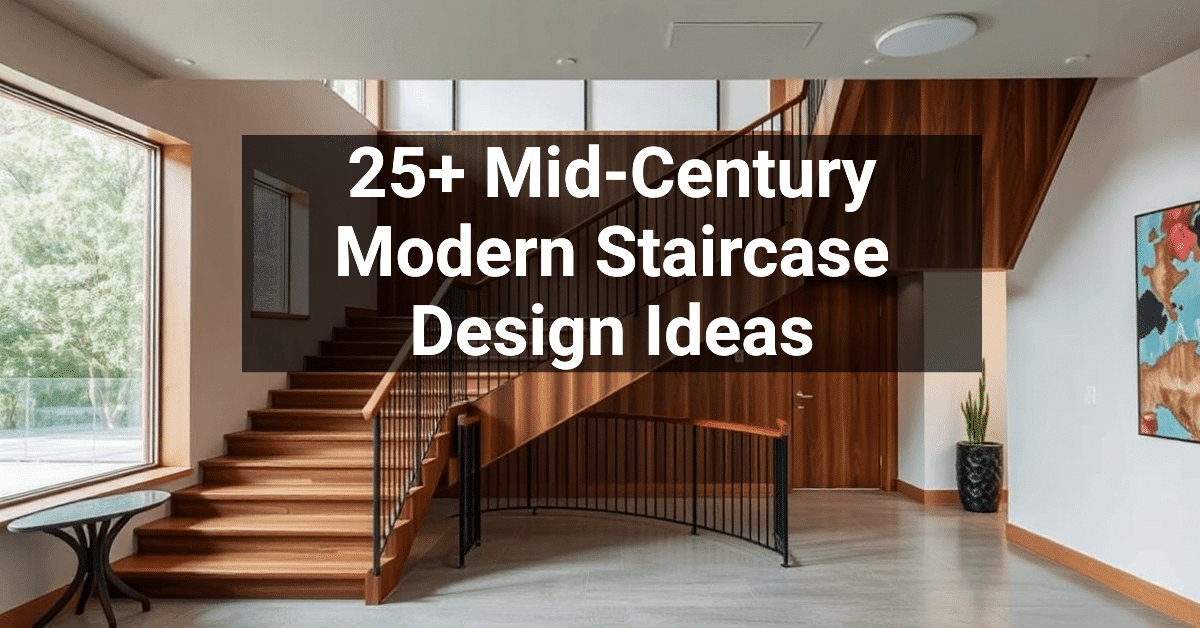 25+ Mid-Century Modern Staircase Design Ideas – Engineers and ...
