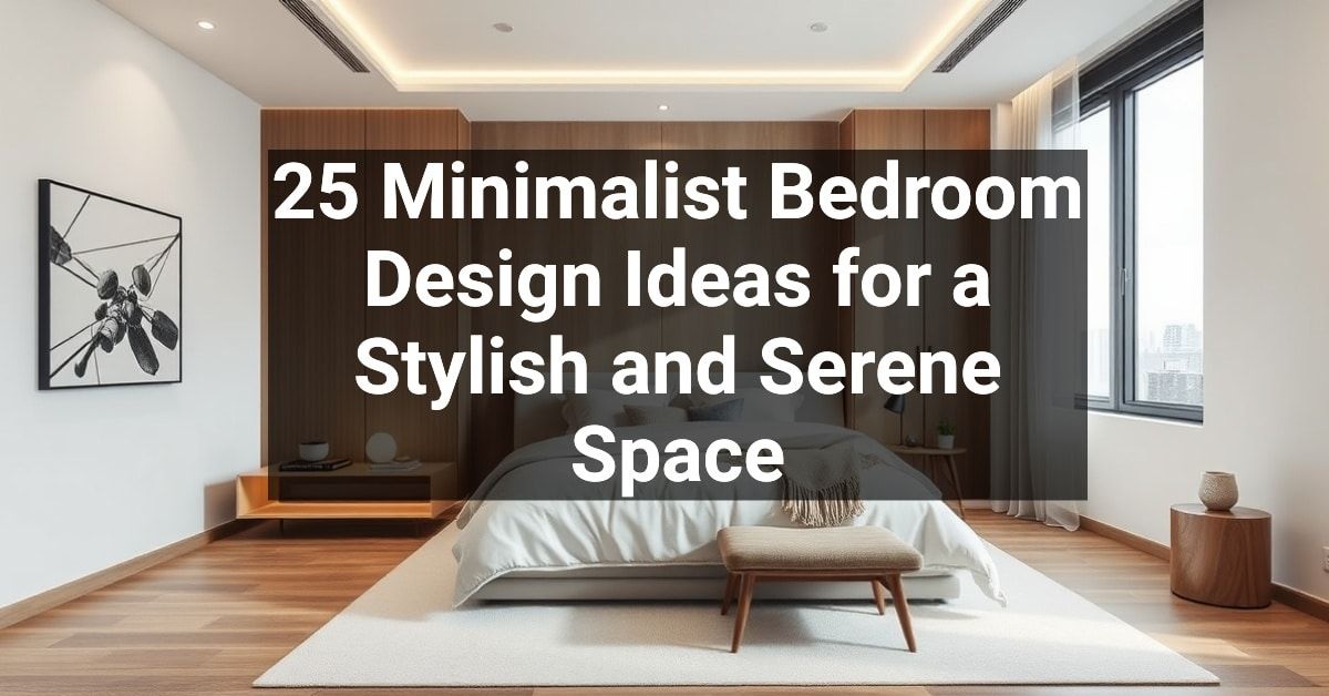 25+ Minimalist Bedroom Design Ideas for a Stylish and Serene Space ...