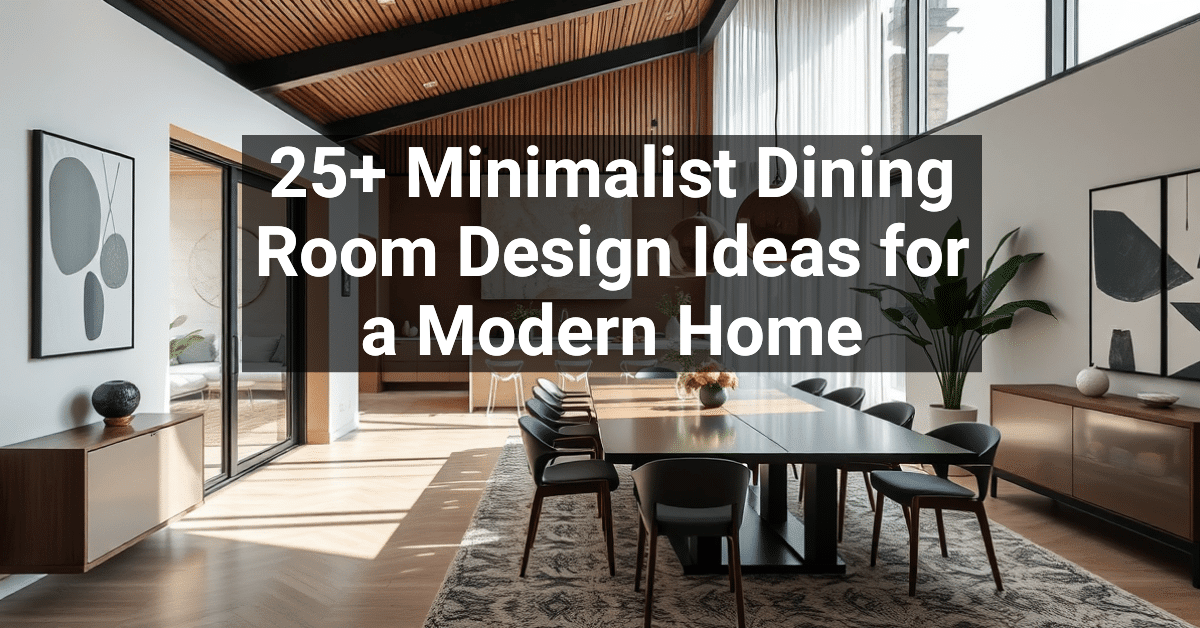 25+ Minimalist Dining Room Design Ideas for a Modern Home – Engineers ...