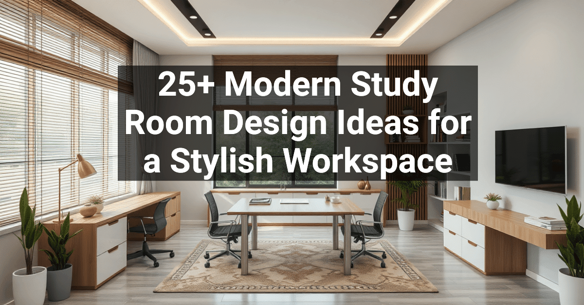25+ Modern Study Room Design Ideas for a Stylish Workspace – Engineers ...