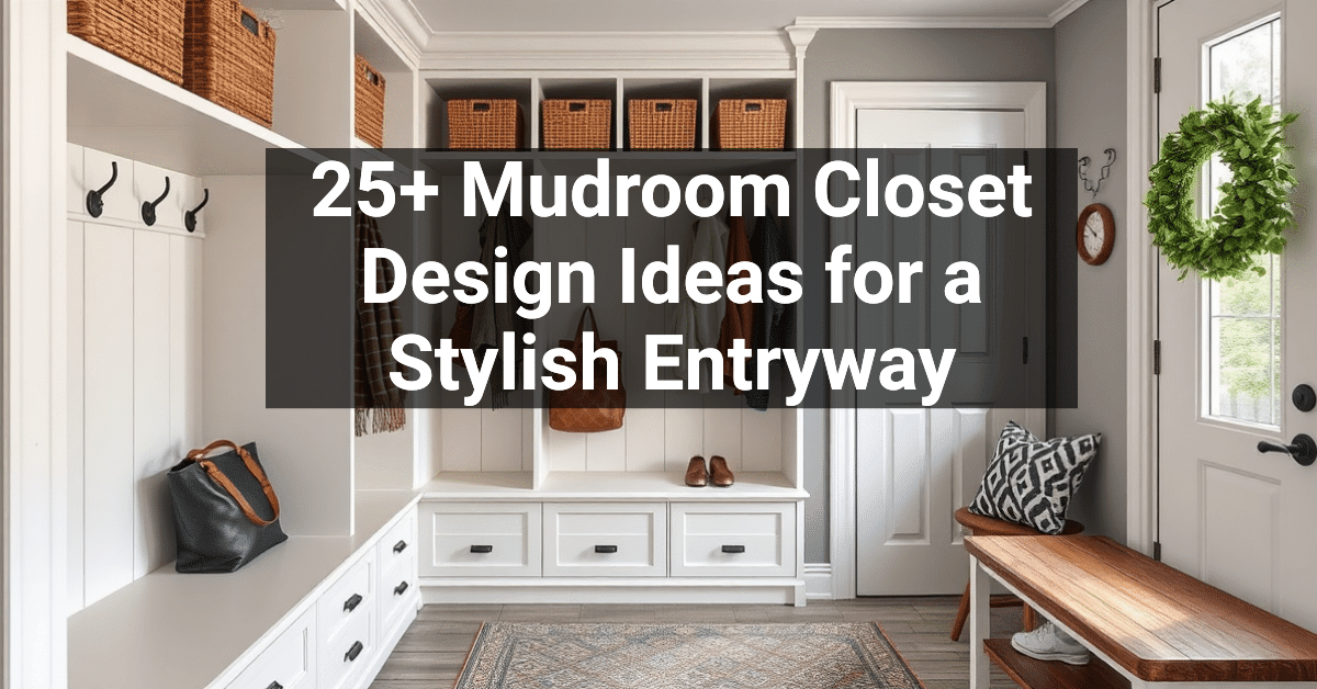 25+ Mudroom Closet Design Ideas for a Stylish Entryway – Engineers and ...