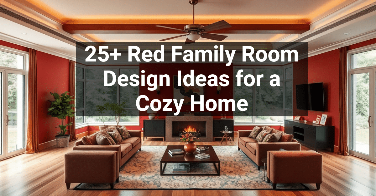 25+ Red Family Room Design Ideas for a Cozy Home – Engineers and ...