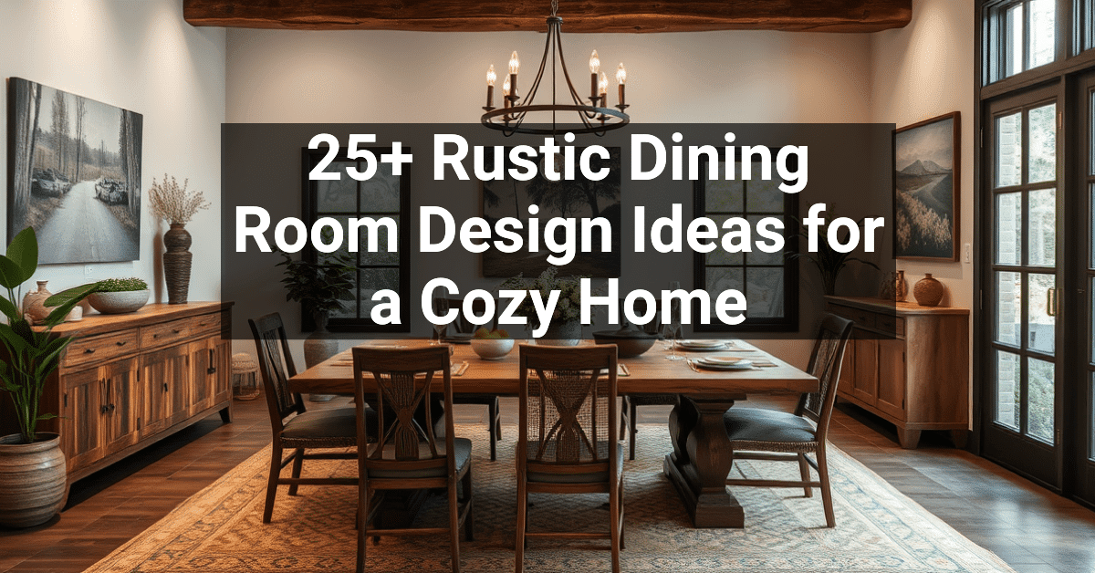 25+ Rustic Dining Room Design Ideas for a Cozy Home – Engineers and ...