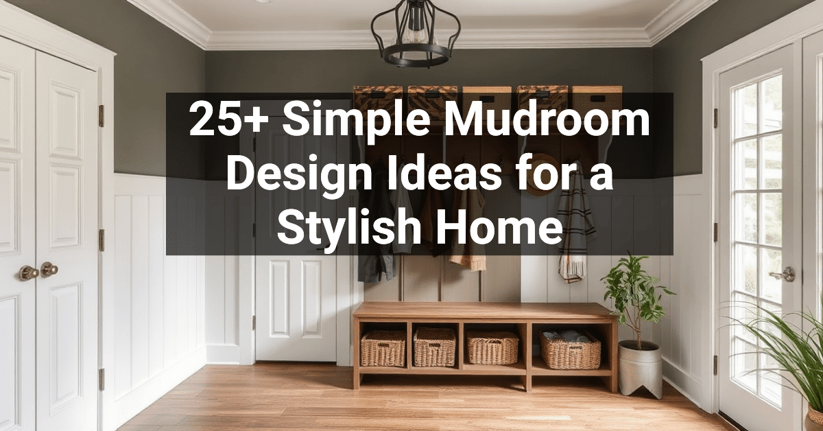 25+ Simple Mudroom Design Ideas for a Stylish Home – Engineers and ...