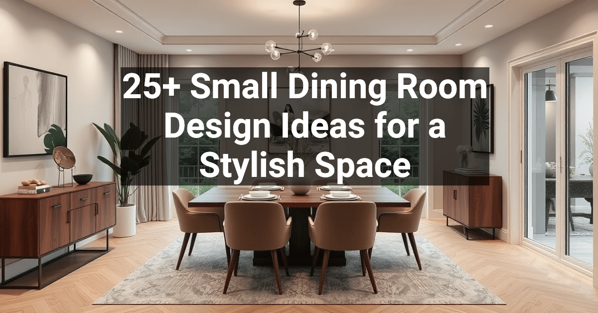 25+ Small Dining Room Design Ideas for a Stylish Space – Engineers and ...