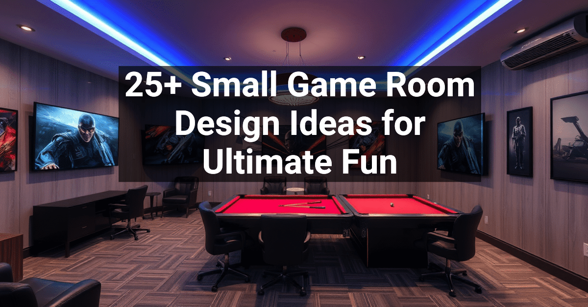 25+ Small Game Room Design Ideas for Ultimate Fun Engineers and