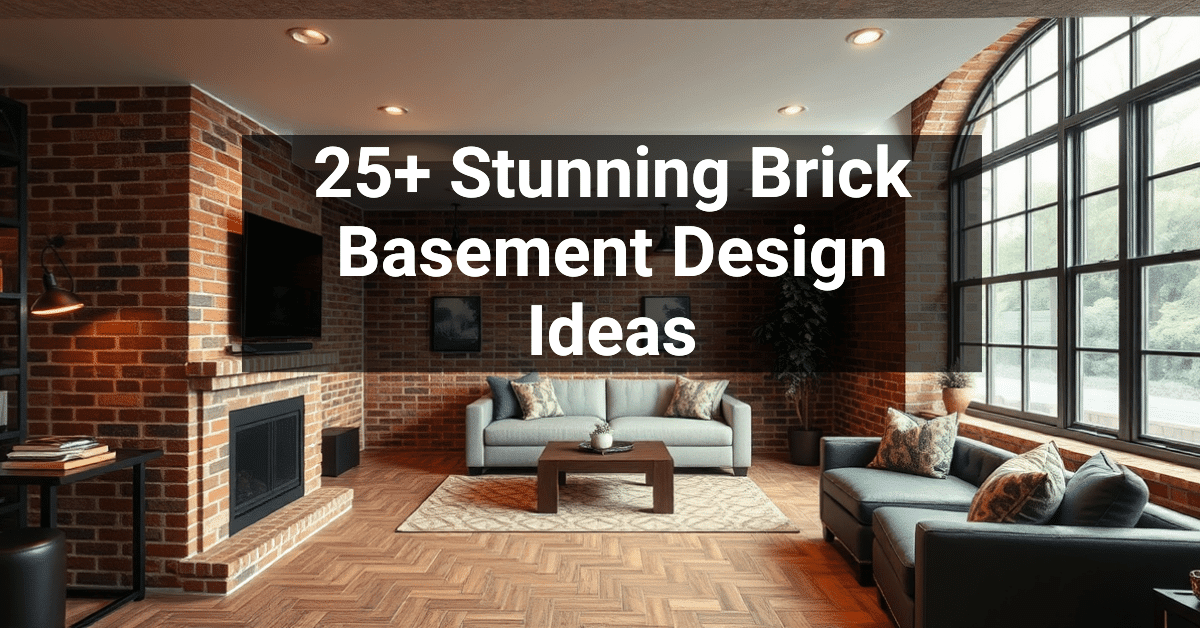 Curated visual reference: Visual Reference: 25 Stunning Brick Basement Design Ideas