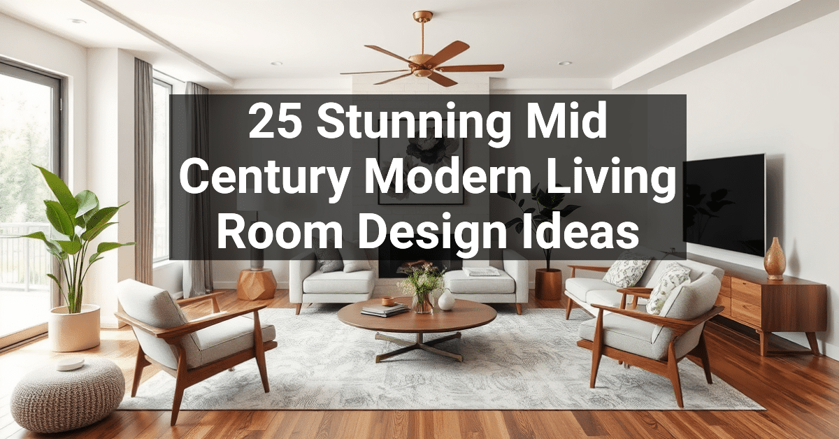 25+ Stunning Mid Century Modern Living Room Design Ideas – Engineers ...