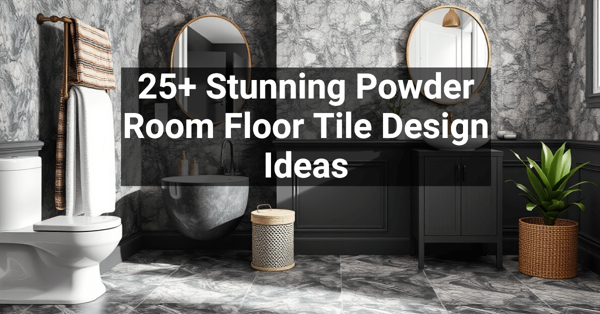 25+ Stunning Powder Room Floor Tile Design Ideas – Engineers and ...