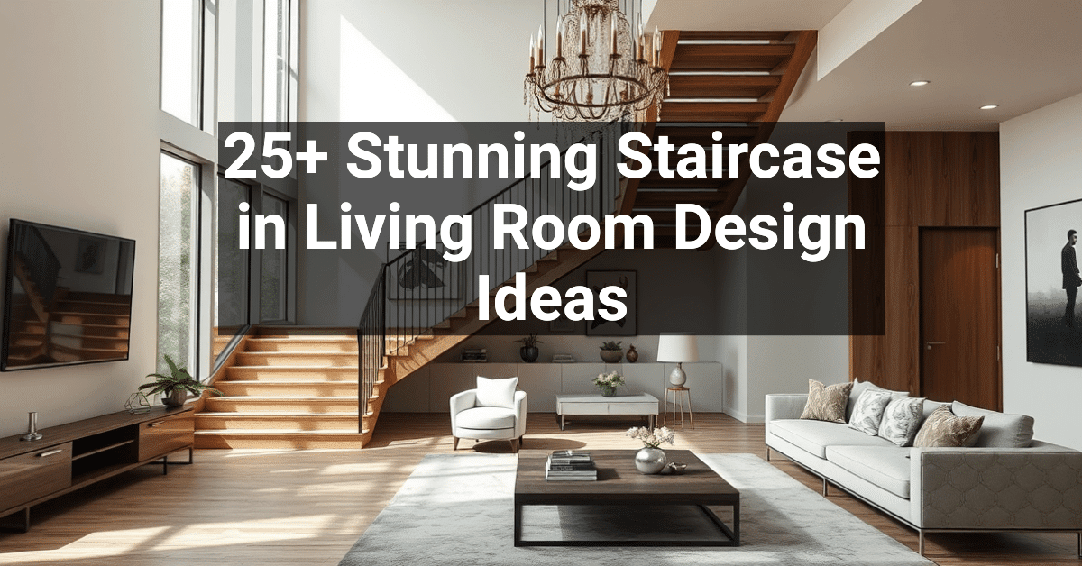 25+ Stunning Staircase in Living Room Design Ideas – Engineers and ...