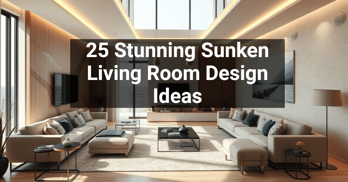 25+ Stunning Sunken Living Room Design Ideas – Engineers and Architects ...