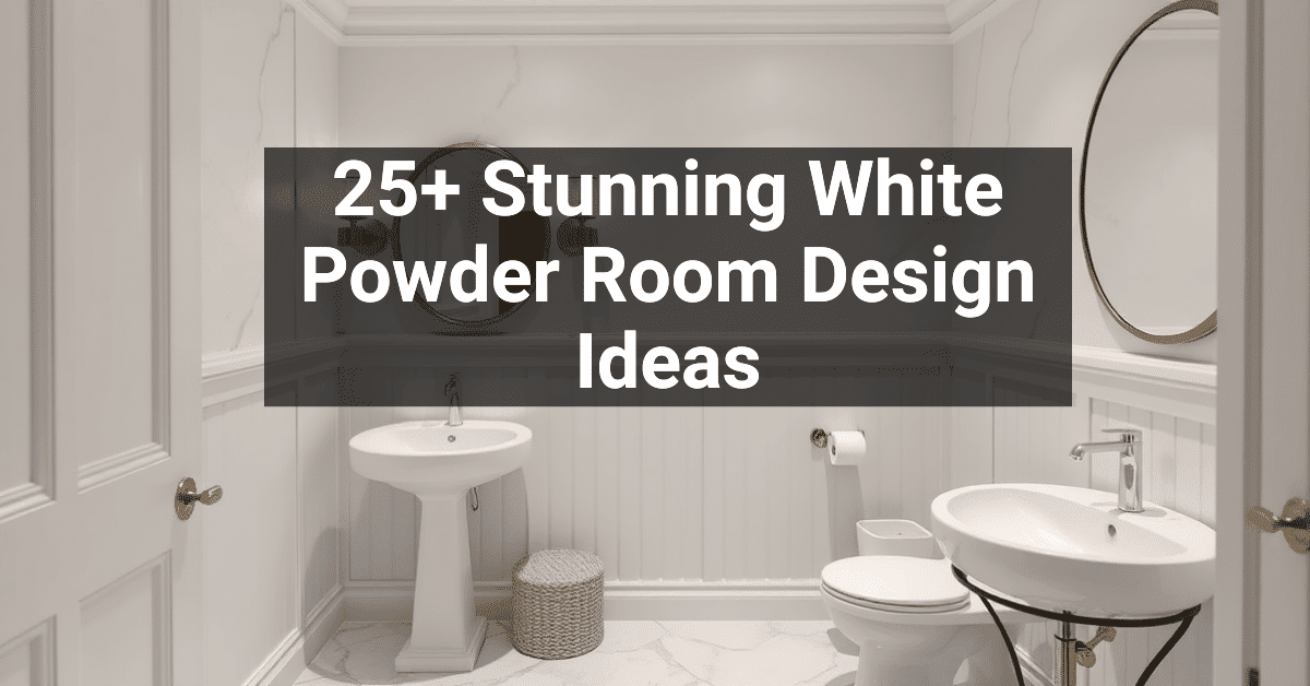 25+ Stunning White Powder Room Design Ideas – Engineers and Architects ...