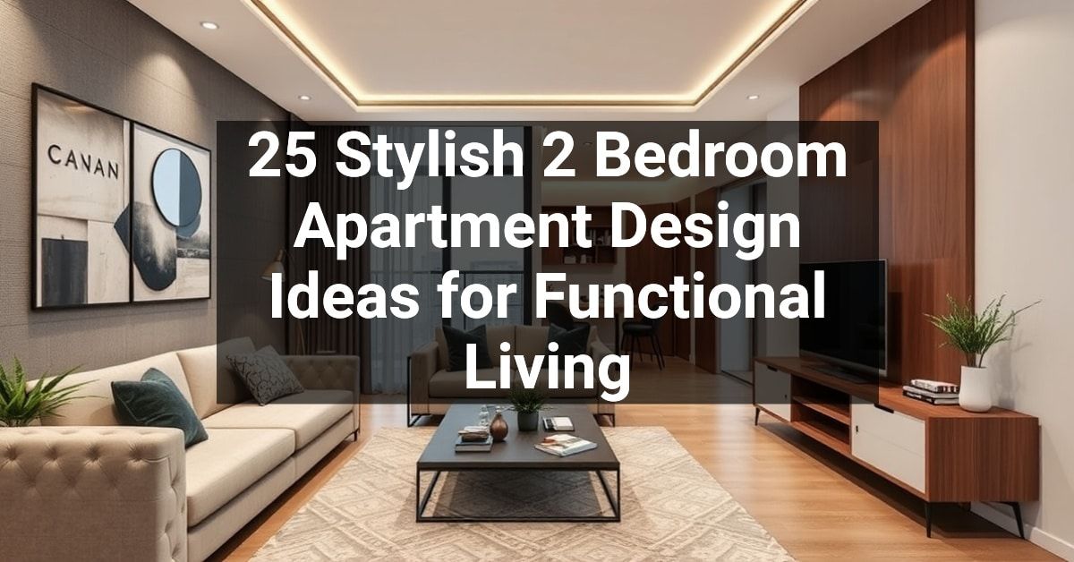 25+ Stylish 2 Bedroom Apartment Design Ideas for Functional Living ...