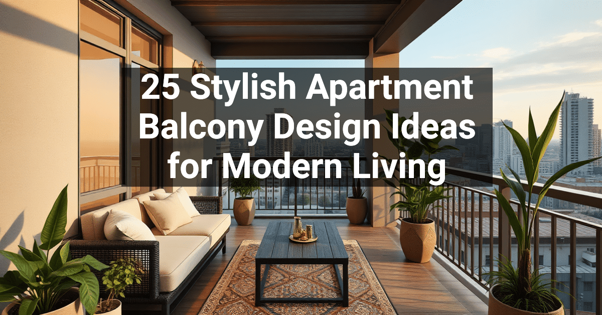 25+ Stylish Apartment Balcony Design Ideas for Modern Living ...