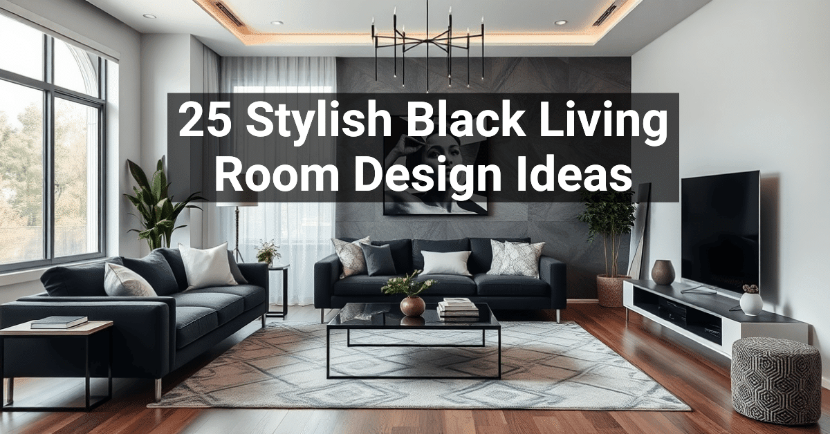 25+ Stylish Black Living Room Design Ideas – Engineers and Architects ...