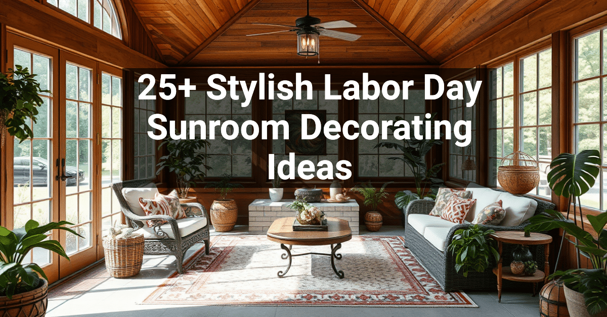 25+ Stylish Labor Day Sunroom Decorating Ideas – Engineers and ...
